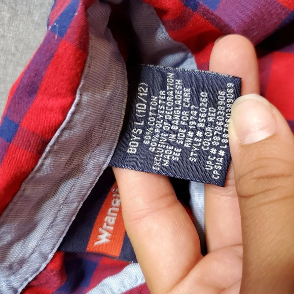Wrangler Boy's Flannel Top - Picture 7 of 7